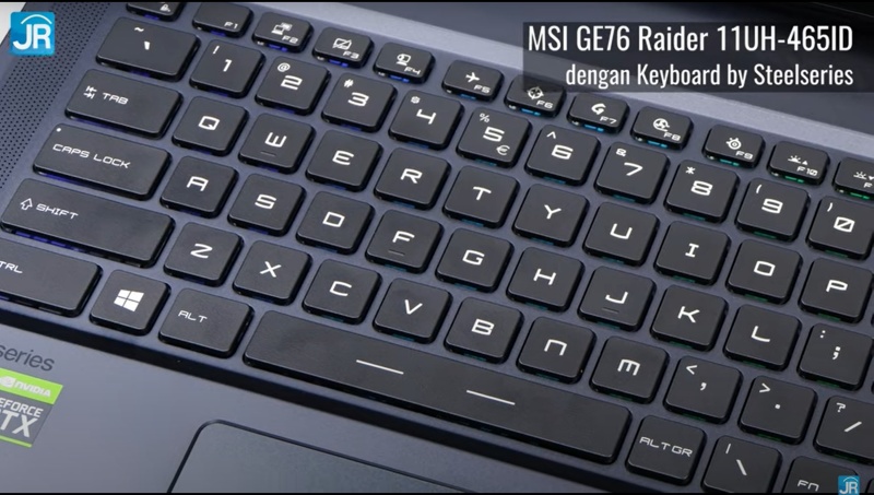 Review MSI GE76 Raider (2021): Monster Gaming dengan Spesifikasi Tinggi dan Layar 360 Hz 21 keyboard 3