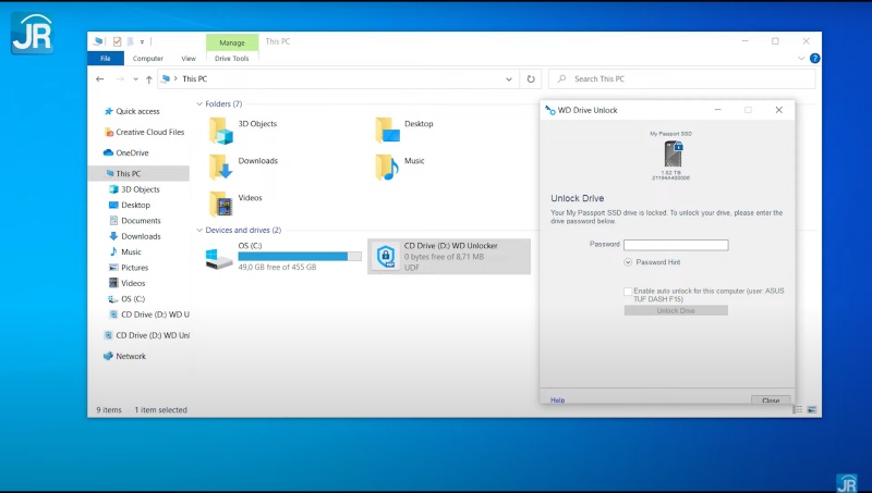 Review WD My Passport SSD: Super Kencang dan Aman 8 password protect