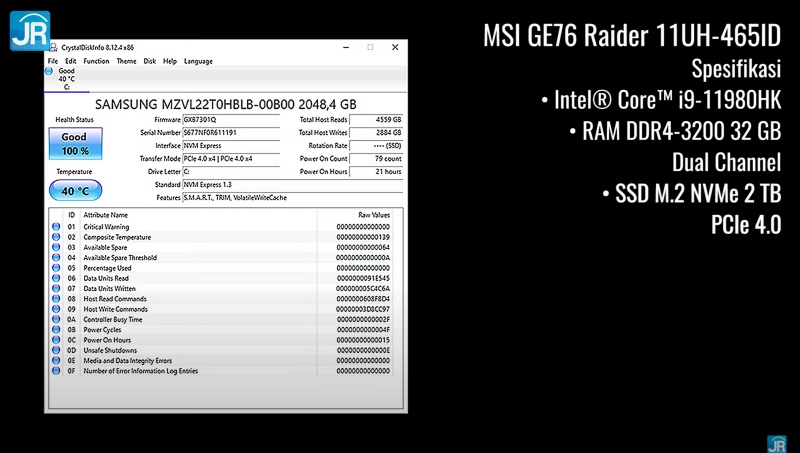 Review MSI GE76 Raider (2021): Monster Gaming dengan Spesifikasi Tinggi dan Layar 360 Hz 5 storage 3