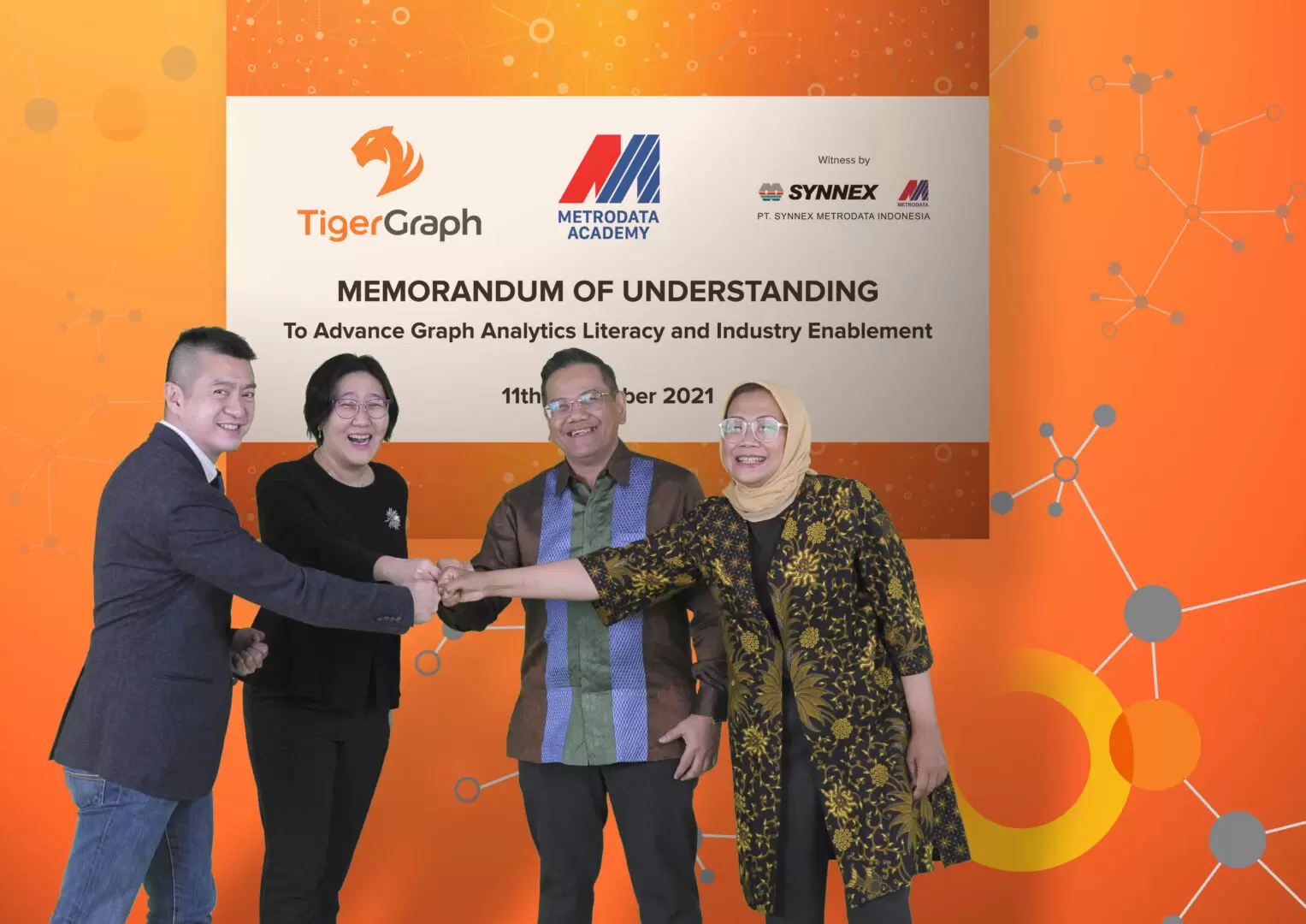 Synnex Metrodata Indonesia Terpilih Jadi Mitra Distribusi Pertama untuk TigerGraph di Indonesia 1 Press MOU PTMitra TigerGraph Release