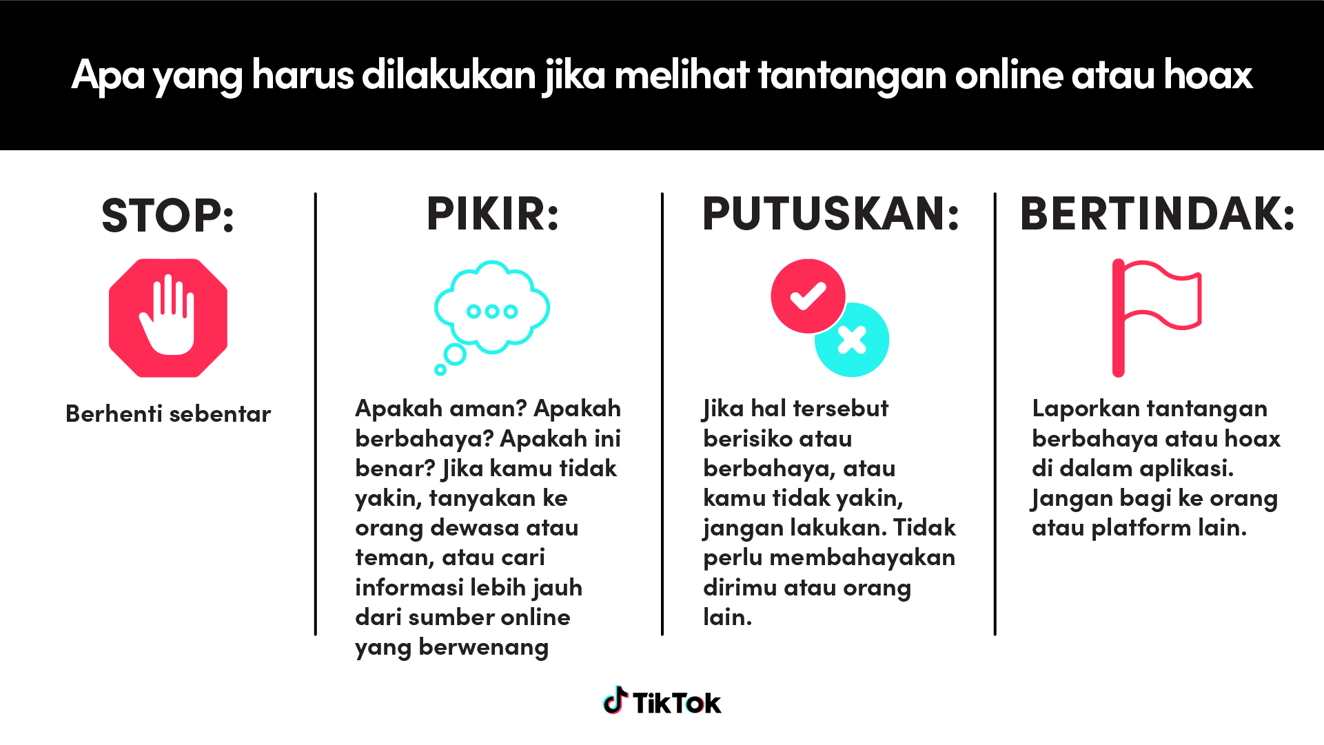 Direct Release: TikTok Luncurkan Proyek Global untuk Tingkatkan Upaya Perlindungan Remaja dari Tantangan dan Hoax Berbahaya 13 Tips Keamanan Remaja TikTok