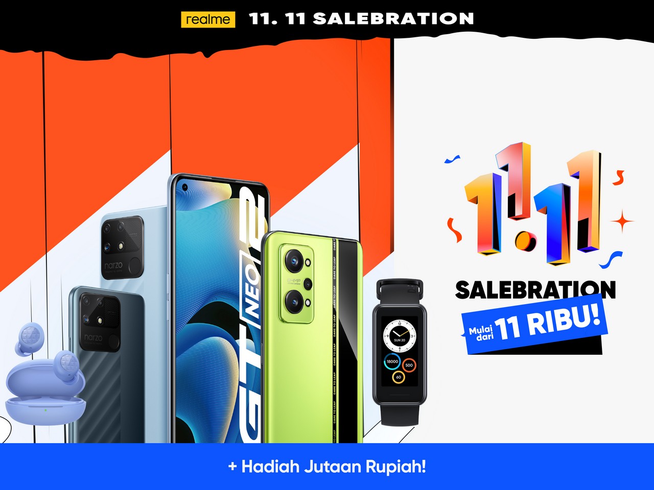 Direct Release: Event realme 11.11 SALEbration, Perangkat realme Mulai Rp 11.000 dan Diskon Hingga 50% 1 realme Salebration 11.11