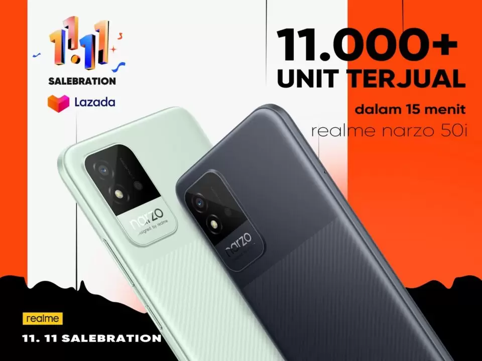 Direct Release: realme GT Neo2 dan realme narzo 50i Laris Manis di 11.11 SALEbration 3 realme narzo 50i hot sale
