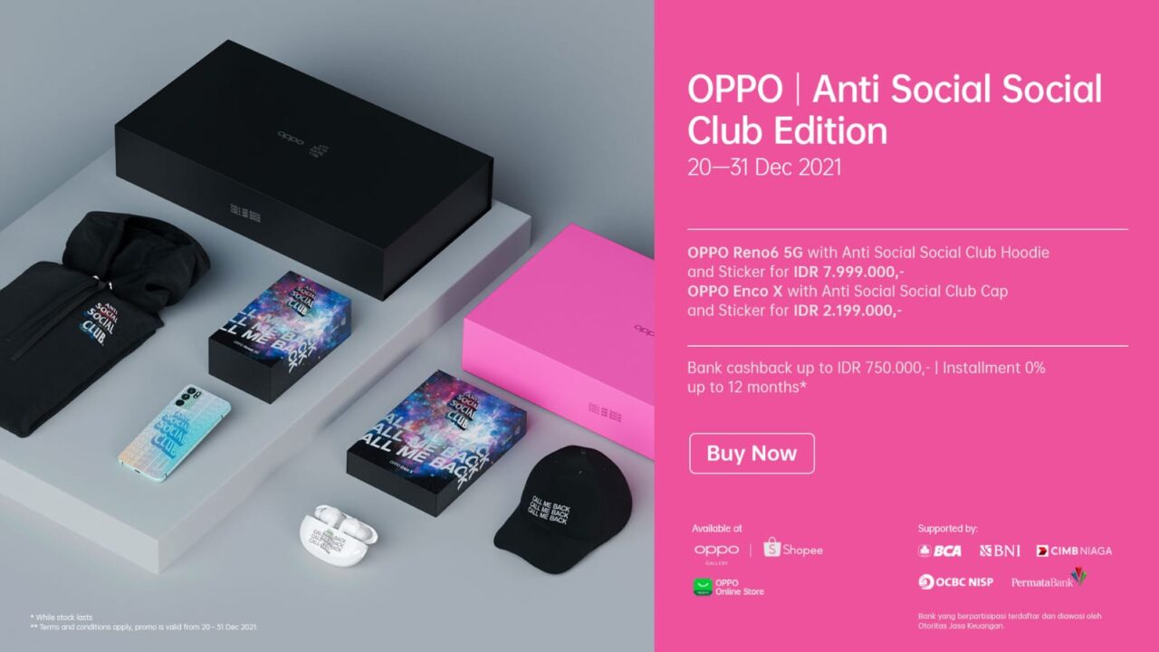 Direct Release: Permintaan Tinggi, Koleksi Eksklusif ‘ASSC X OPPO Reno6 5G & OPPO Enco X’ Kini Tersedia di OPPO Gallery dan Shopee 2 OPPO X ASSC