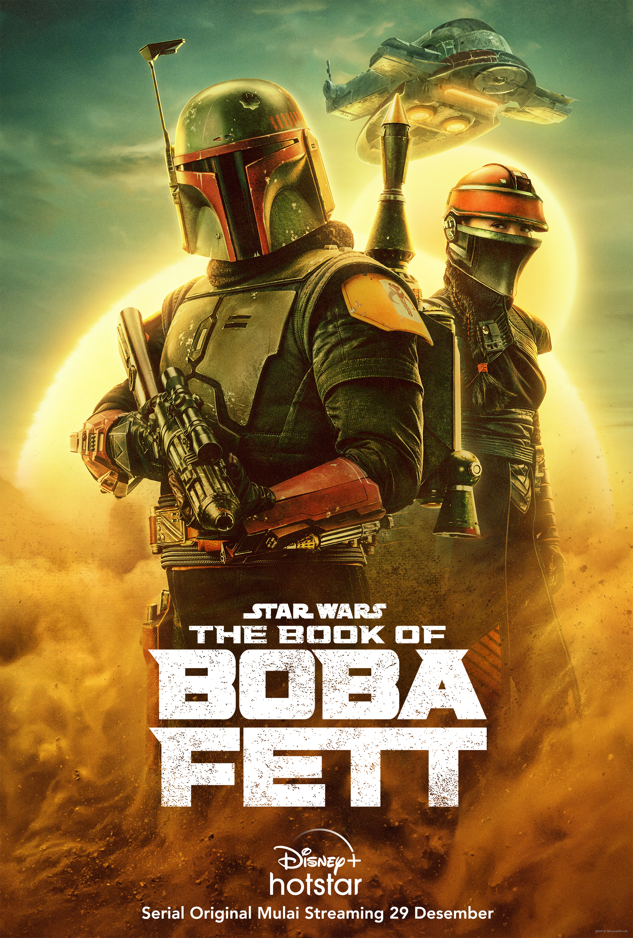 Direct Release: Disney+ Hotstar Merilis Klip Eksklusif Key Art The Book of Boba Fett