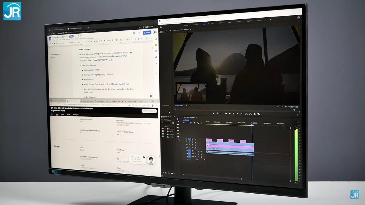 Review Monitor Samsung S80A 27 Inci: Monitor 4K HDR Kaya Warna, Akurasi Tinggi, dengan Fitur Profesional 5 Review Monitor Samsung S80A 34