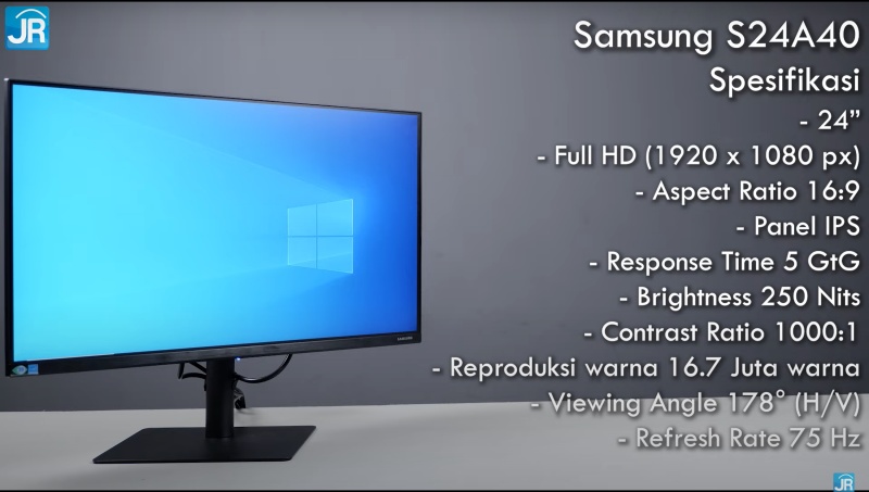 Review Monitor Samsung S24A40: Layar IPS dengan Webcam dan Resolusi Full HD 3 spesifikasi 1