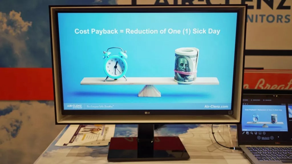 Air-Clenz Pamerkan Monitor Dengan Sistem Pembersih Udara 3 Air-Clenz Monitor dengan pembersih udara
