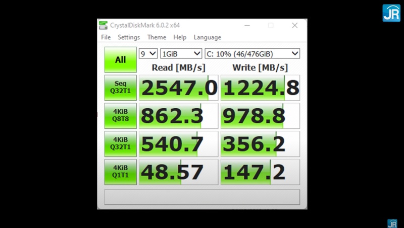 Review Acer Swift 3 Ryzen 5000 (SF314-43): Kencang dgn AMD Ryzen 5000 14 cyrstal disk mark