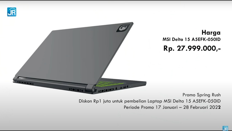 Review MSI Delta 15 A5EFK-050ID: Laptop Gaming AMD Advantage yang Kencang dan Tidak Mahal 1 harga 5