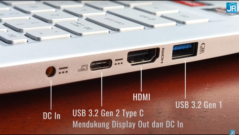 Review Acer Swift 3 Ryzen 5000 (SF314-43): Kencang dgn AMD Ryzen 5000 14 konektor 2