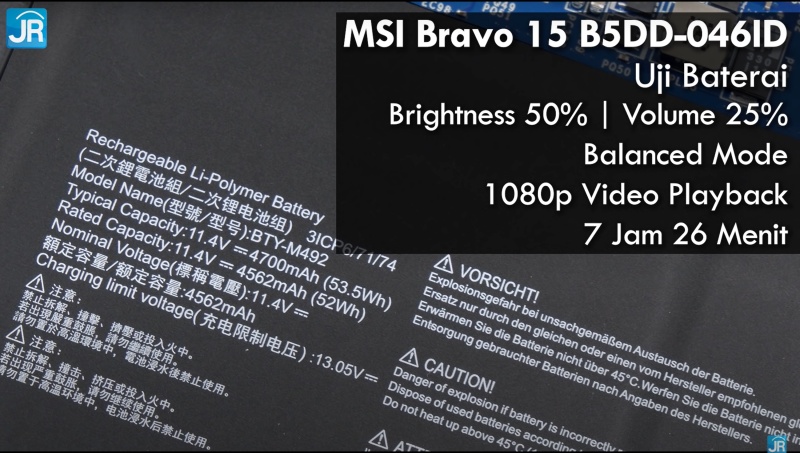 Review MSI Bravo 15 B5DD-046ID: Laptop Gaming Murah dengan AMD Ryzen dan Radeon 6 tes playback