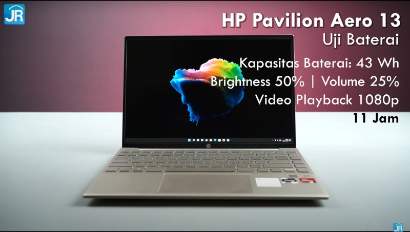 Review HP Pavilion Aero 13 - be0002AU/be0003AU: Super Ringan, Performa Tinggi, Layar Memukau 12 tes baterai