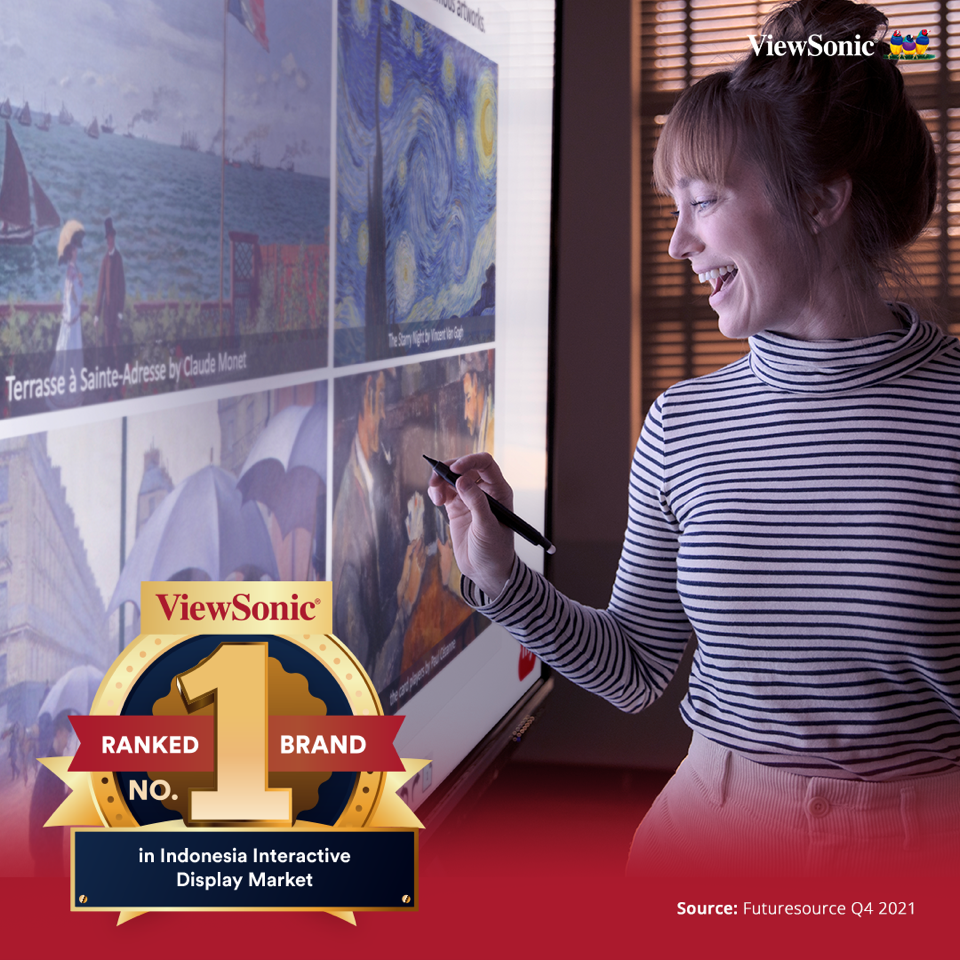 Direct Release: ViewSonic Peringkat No.1 Brand di Indonesia Interactive Display Market 25 080322 Badge for IFP no 1 in Indonesia 1