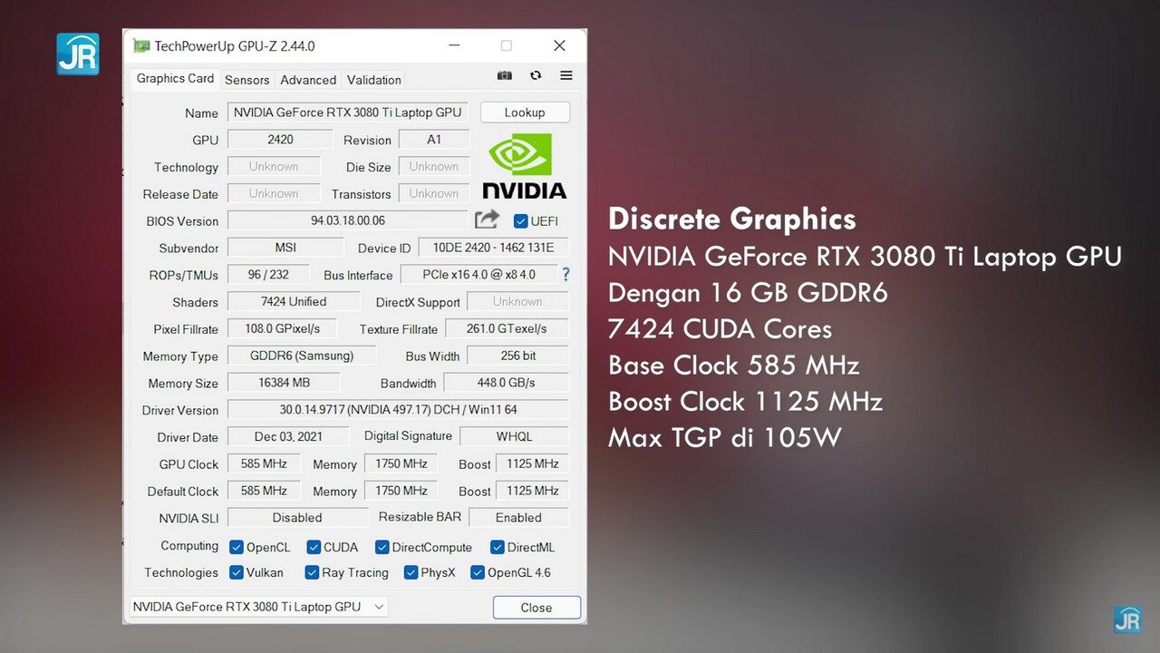 Review MSI Stealth GS66: Monster Gaming Elegan, Cocok Buat Content Creator & Animasi 3D 6 Review MSI Stealth GS66