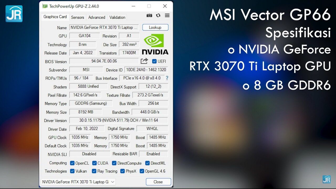 Review MSI Vector GP66: Laptop Super Kencang Dengan Core i7-12700H dan RTX 3070 Ti 6 review MSI Vector GP66 - Intel Core Gen 12