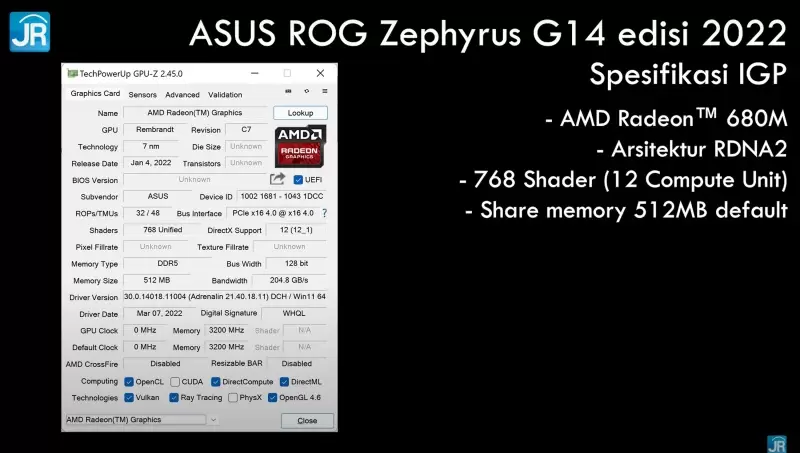 Review ASUS ROG Zephyrus G14 2022: Ringkas dan Kencang 8 ASUS ROG Zephyrus G14 2022 8