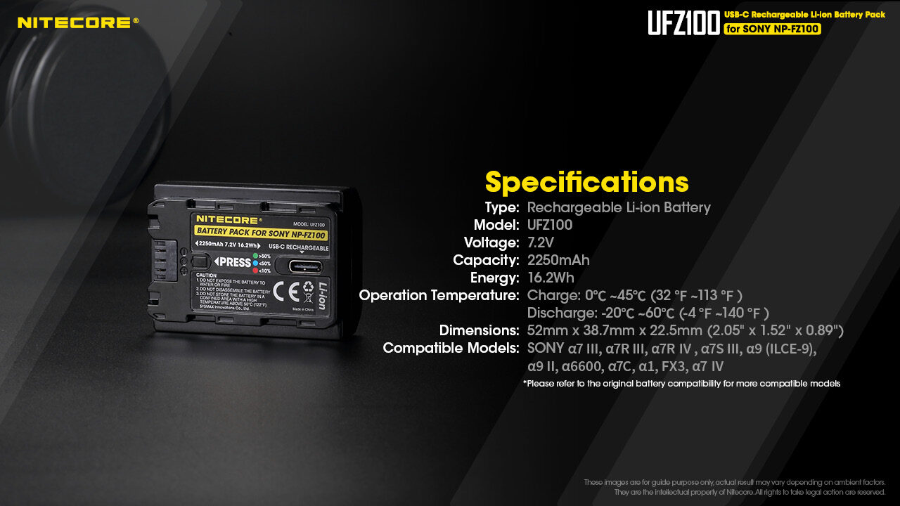 Nitcore UFZ100, Baterai Kamera yang Punya Port USB Type C 2 Baterai Nitcore UFZ100