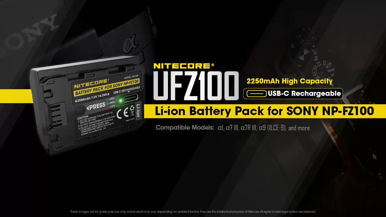 Nitcore UFZ100, Baterai Kamera yang Punya Port USB Type C 18 Baterai Nitro UFZ100