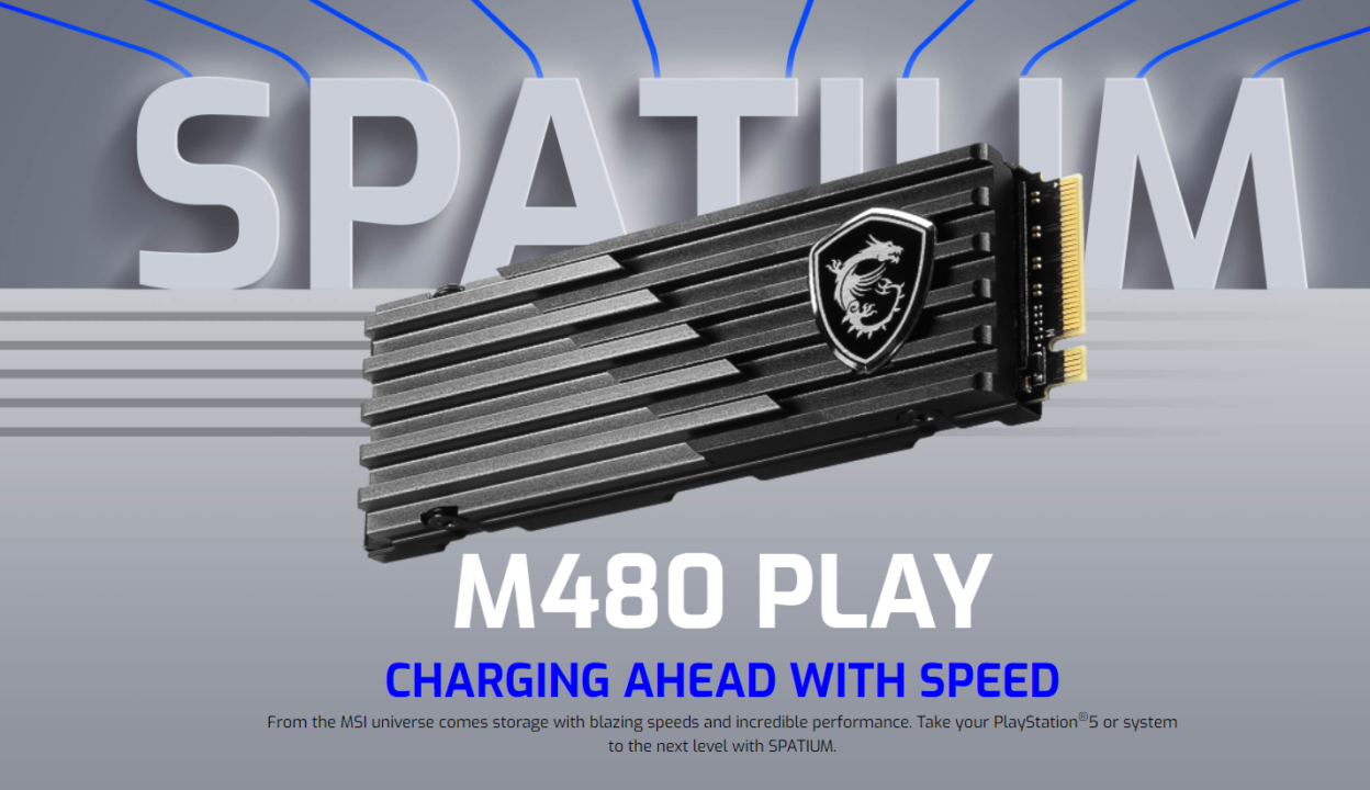 MSI Umumkan SSD Khusus PS5, Spatium M480 Play 1 SSD MSI M480 Play
