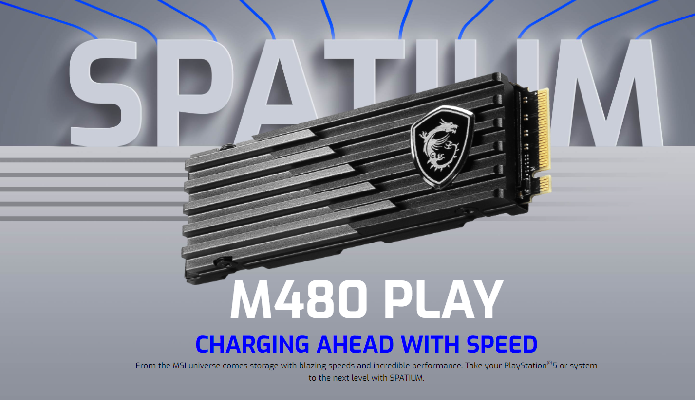 MSI Umumkan SSD Khusus PS5, Spatium M480 Play 18 SSD MSI M480 Play