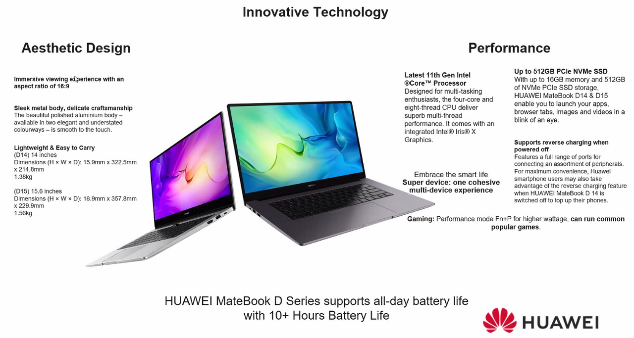 Huawei Matebook D14 dan D15 Kini Hadir Dengan Intel Gen-11, Ini Harga Resmi di Indonesia 3 Huawei Matebook D series