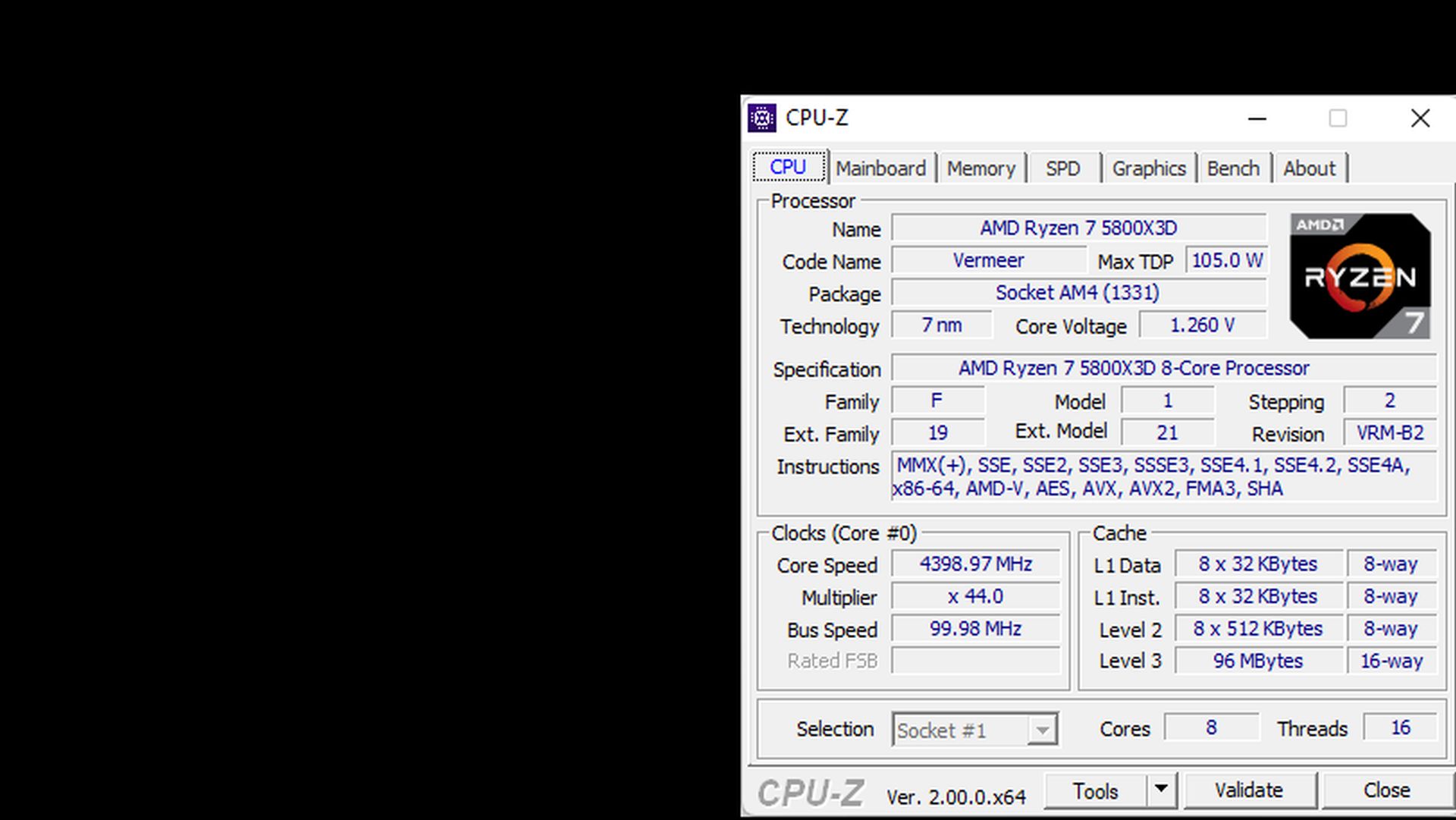 Review AMD Ryzen 7 5800X3D : Zen3 dengan 3D V-Cache, Flagship Gaming CPU untuk AM4 3 cpuz