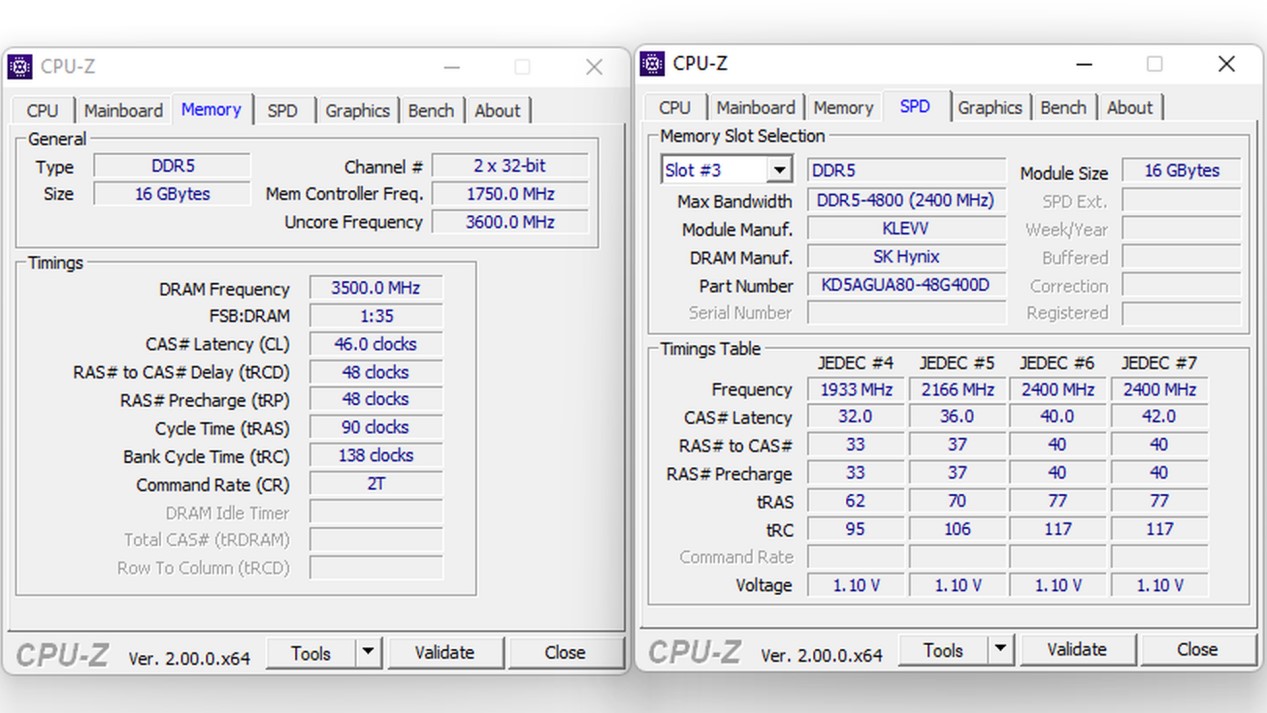 Optimalisasi RAM DDR5: Tuning Klevv DDR5-4800 ke DDR5-6400 2 22 RAM Klevv Standard DDR5 4800CL40
