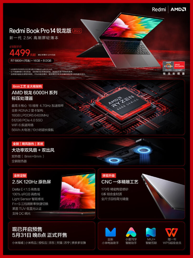 Xiaomi RedmiBook Pro 2022 Ryzen Edition Resmi Diperkenalkan di China 3 RedmiBook Pro 2022 Ryzen Edition
