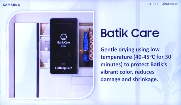 Samsung BeSpoke AirDresser Meluncur di Indonesia, Bawa Fitur Batik Care 3 3 Samsung BeSpoke AirDresser
