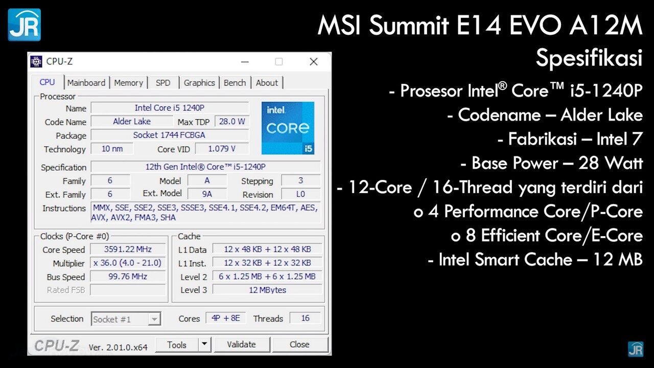 review MSI Summit E14 Evo A12M 4