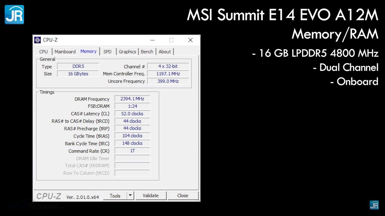 review MSI Summit E14 Evo A12M 