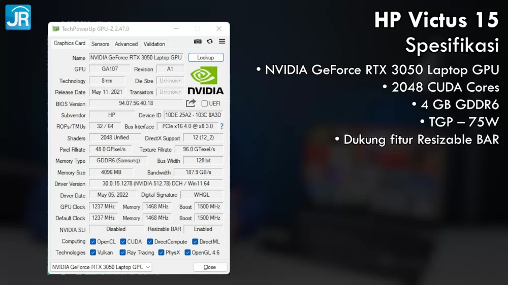 Review HP Victus 15-fb0009AX: Murah, Kencang dan Komplit! 7 HP Victus 15 fb0009AX 9