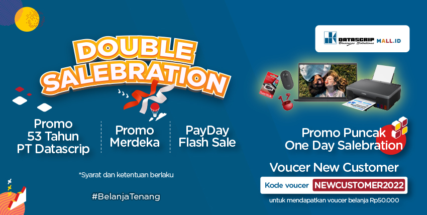 Direct Release: Rayakan Ultah ke-2, DatascripMall.ID Tebar Promo Double Salebration 20 Promo DatascripMall.ID Bulan Agustus 2022