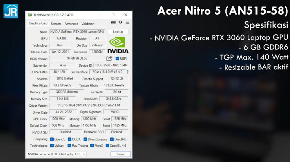 Review Acer Nitro 5 (AN515-58): Desain dan Performa ala Predator, Harga Lebih Murah! 6 Acer Nitro 5 AN515 58 8
