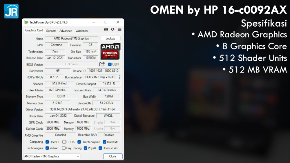 Review OMEN by HP 16 c0092AX (2022): Laptop Gaming Kencang dengan RTX 3070 Murah! 5 OMEN by HP 16 c0092AX 2027