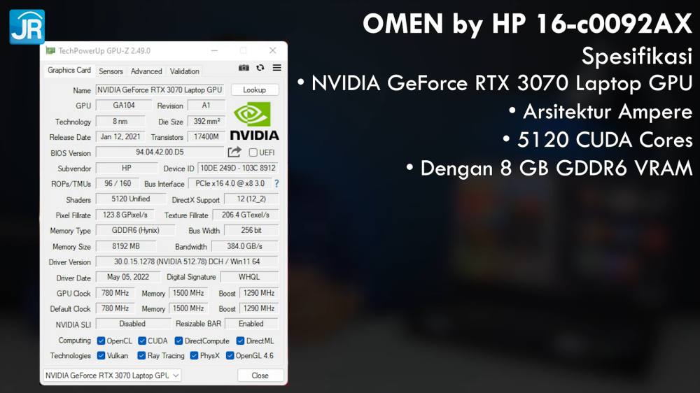 Review OMEN by HP 16 c0092AX (2022): Laptop Gaming Kencang dengan RTX 3070 Murah! 8 OMEN by HP 16 c0092AX 2030