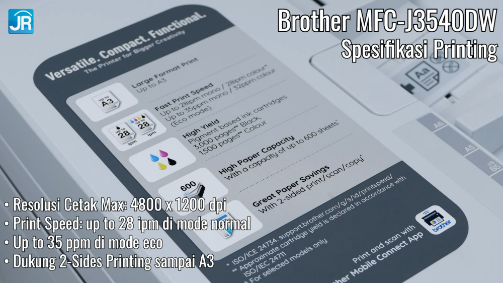 Review Brother MFC-J3540DW: Printer-Scanner Kencang Serba A3, Cetakan Tajam, Multifungsi 14 Review Brother MFC J3540DW 20