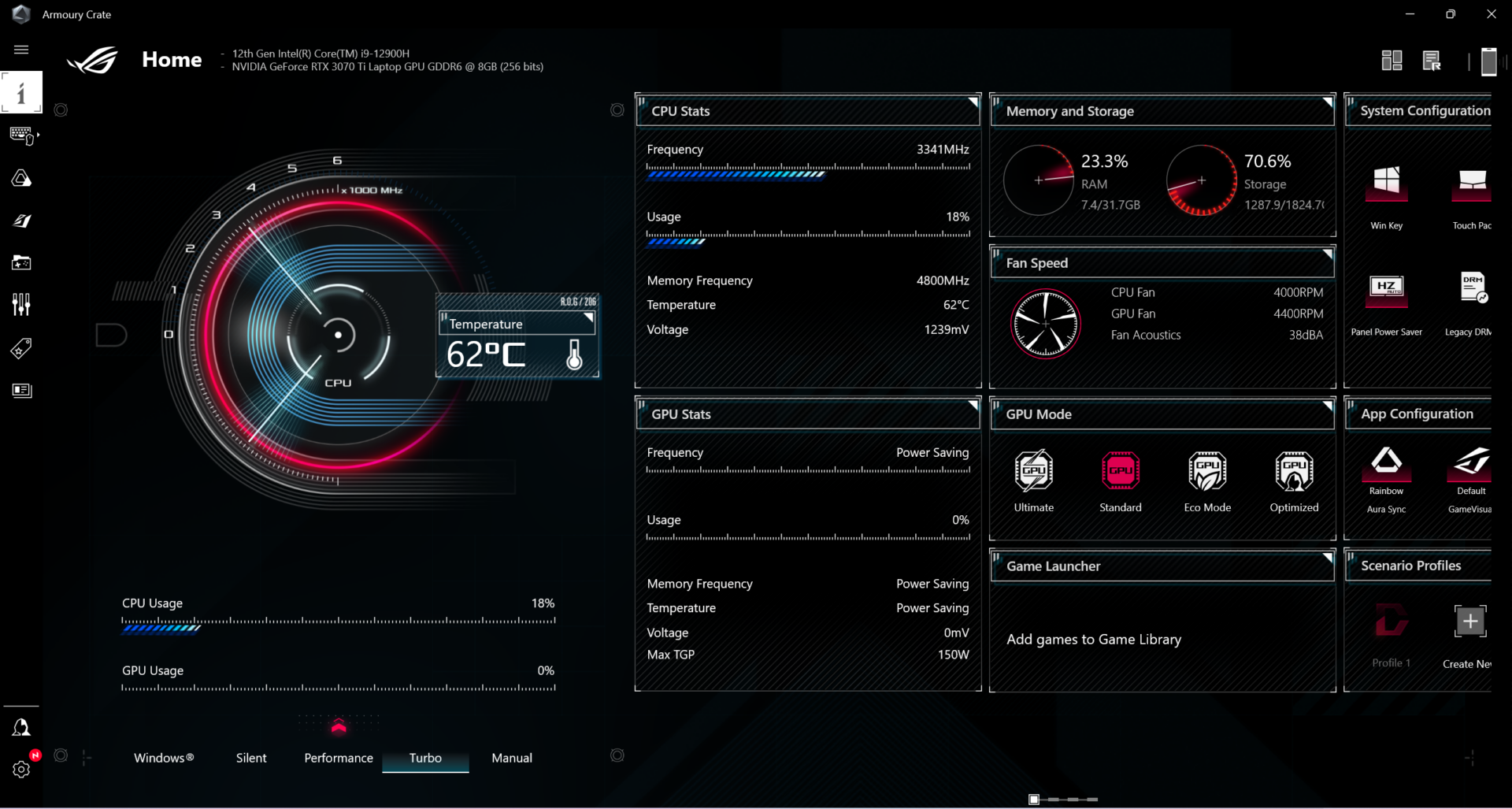 Review ASUS ROG Strix SCAR 15 G533Z: Laptop Gaming Kencang dengan Core i9 12th Gen 1 armoury crate