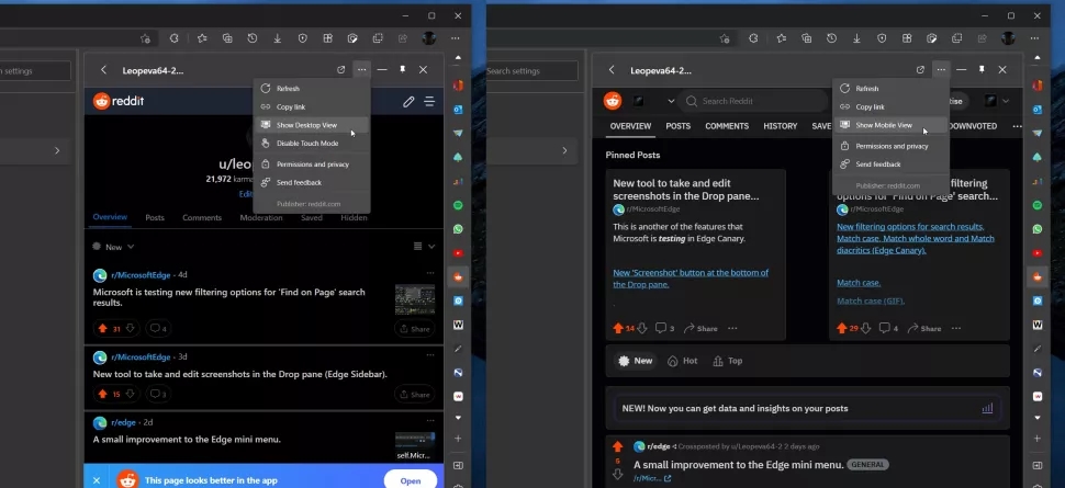 Microsoft Kembangkan Fitur Baru untuk Sidebar di Microsoft Edge 1 Microsoft Kembangkan Fitur Baru untuk Sidebar di Microsoft Edge