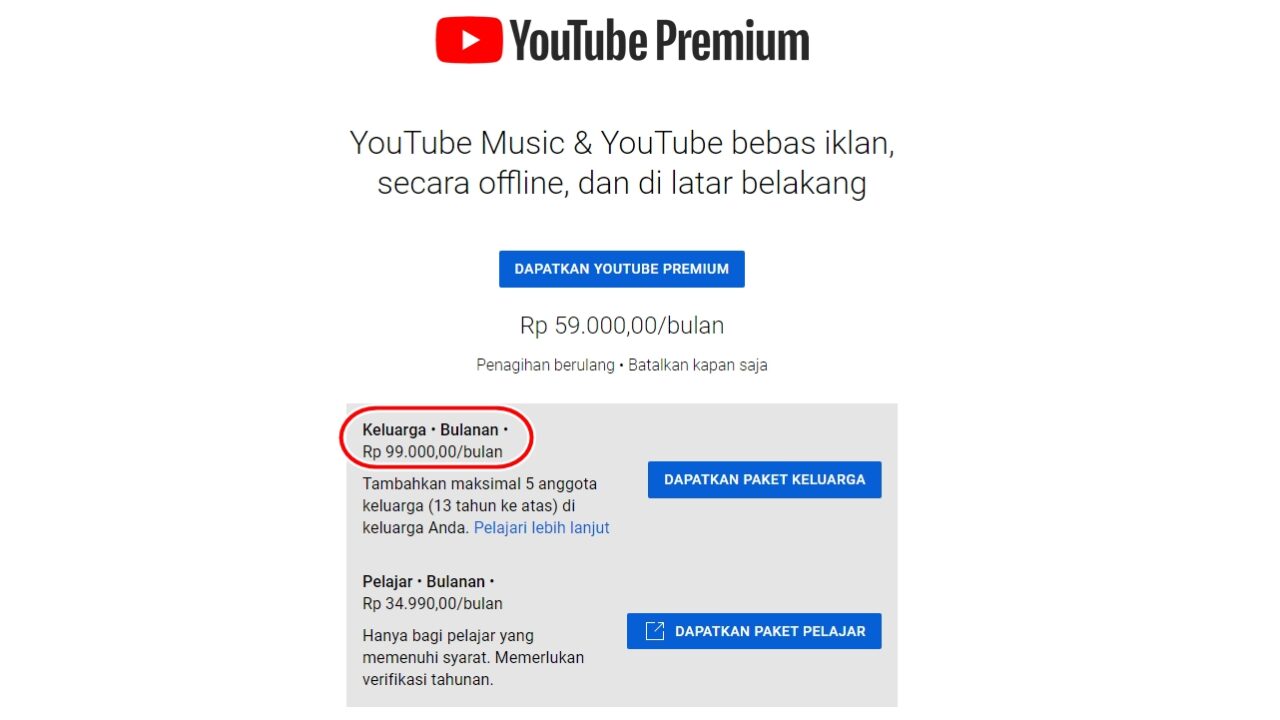 Harga Paket Family YouTube Premium Naik! 2 youtube premium 2