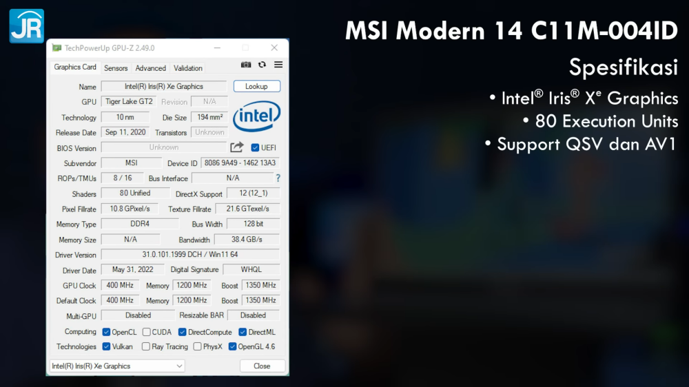 Review MSI Modern 14 C11M-004ID: Laptop Kerja yg Murah dan Kencang! 4 MSI Modern 14 C11M 004ID 5