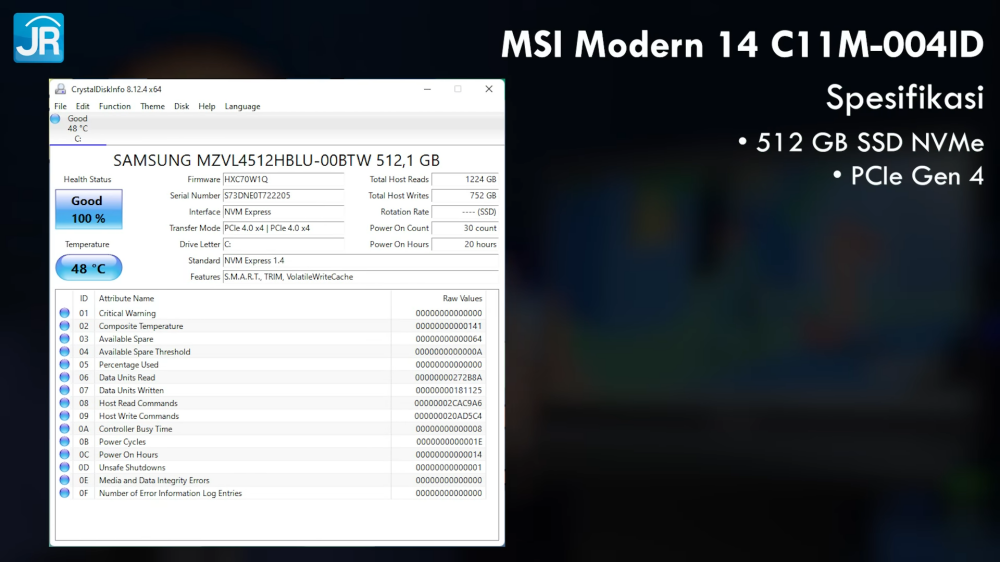 Review MSI Modern 14 C11M-004ID: Laptop Kerja yg Murah dan Kencang! 6 MSI Modern 14 C11M 004ID 7