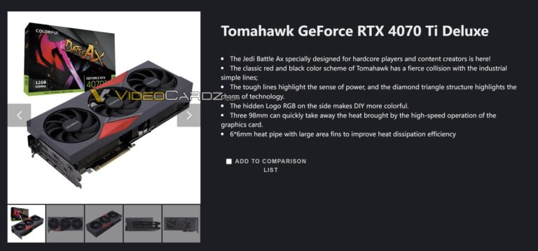 Ups, Colorful Tak Sengaja Bocorkan Spesifikasi GPU GeFroce RTX 4070 Ti 2 COLORFUL RTX4070 Ti CONFIRMED 768x359 1