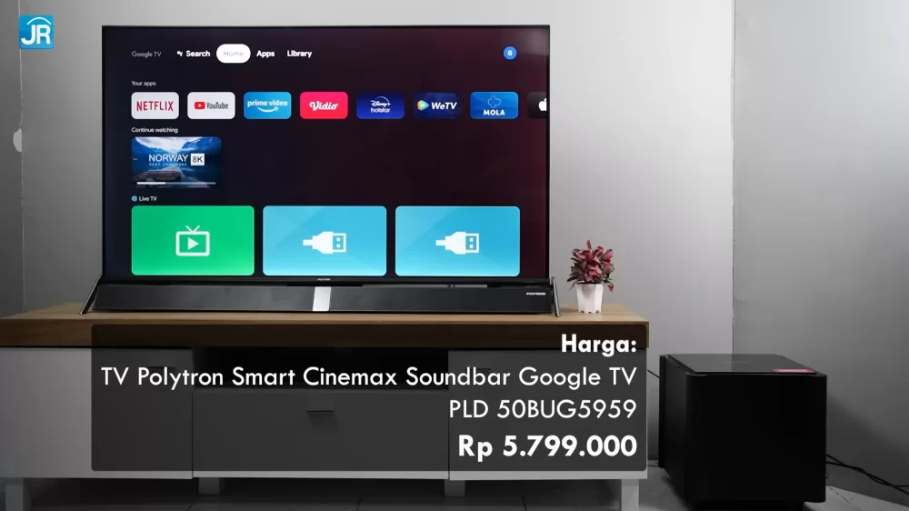 Polytron Smart Cinemax Soundbar Google TV PLD 50BUG5959: SmartTV 4K Murah dengan Audio Terbaik? 1 Polytron Smart Cinemax Soundbar Google TV PLD 50BUG5959 42