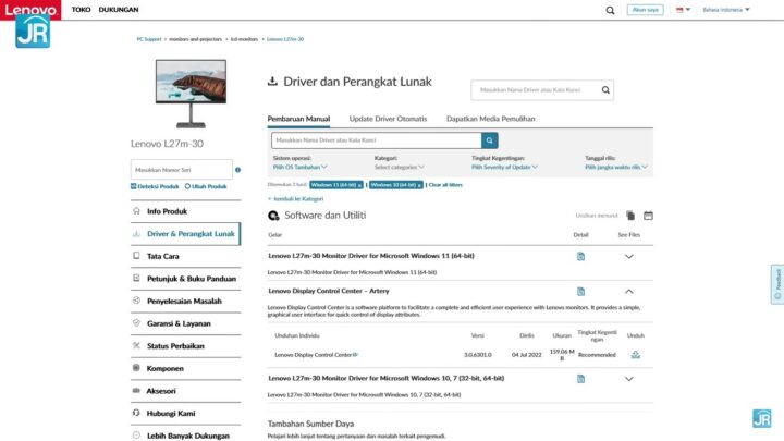 Review Monitor Lenovo L27m-30: Charging Laptop, Mode Portrait/Vertikal, USB Hub 4 Review Monitor Lenovo L27m 30 24