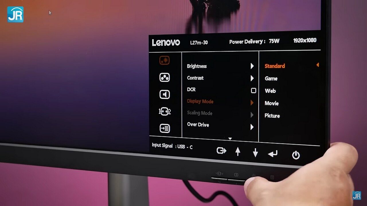Review Monitor Lenovo L27m-30: Charging Laptop, Mode Portrait/Vertikal, USB Hub 12 Review Monitor Lenovo L27m 30 33