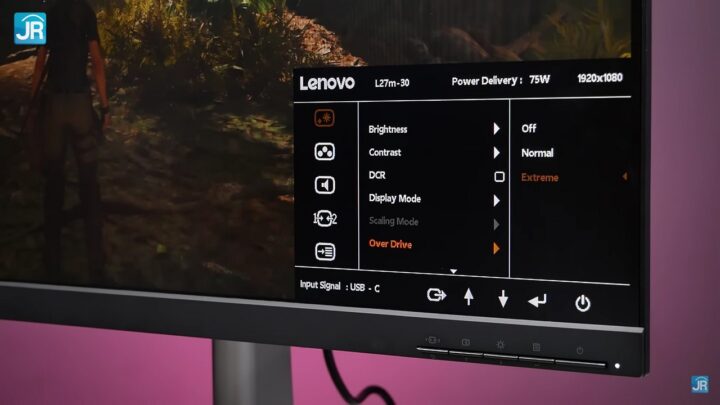 Review Monitor Lenovo L27m-30: Charging Laptop, Mode Portrait/Vertikal, USB Hub 19 Review Monitor Lenovo L27m 30 42