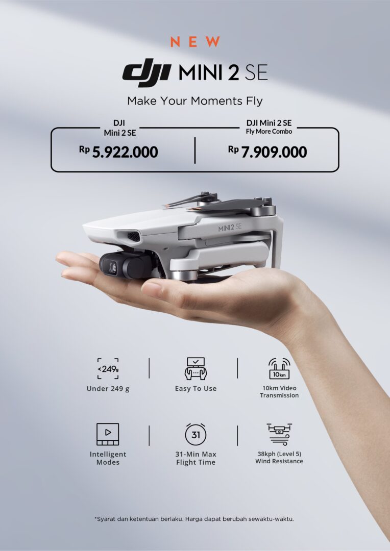Drone Seukuran Telapak Tangan DJI Mini 2 SE Resmi Dijual di Indonesia 3 DJI Mini 2 SE 03