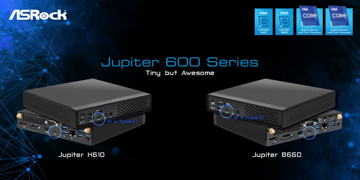 ASRock Luncurkan Mini PC: Jupiter 600 Series, Gunakan Prosesor Intel Generasi ke 12 & 13 1 ASRock Jupiter 600 Series